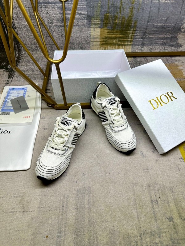 Dior Fall 2025/SS Classic Retro Canvas Sneakers with Fringe Details - LY00270