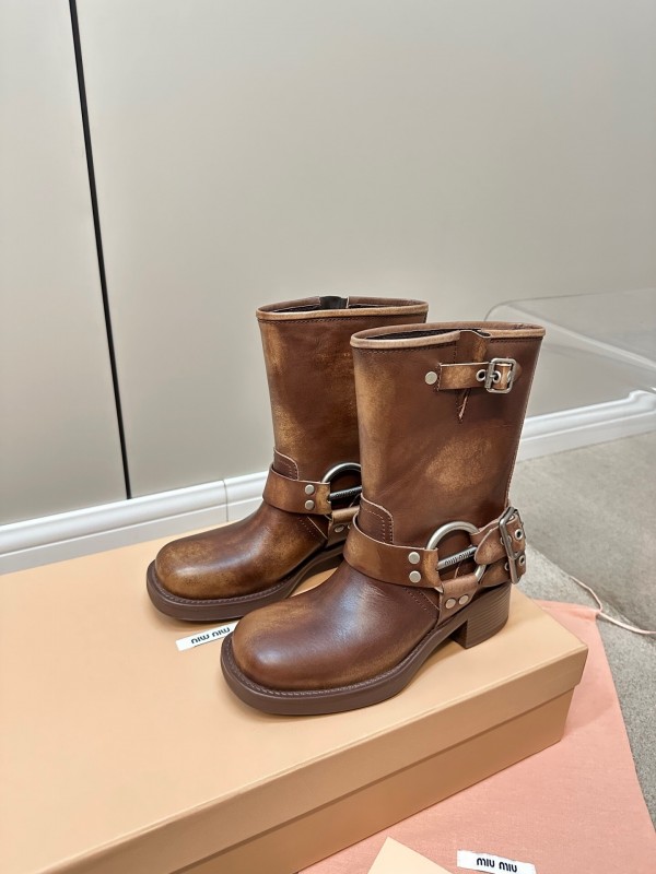 Miu Miu Fall/Winter 2025 Limited Edition Punk Style Martin Boots - LY00500