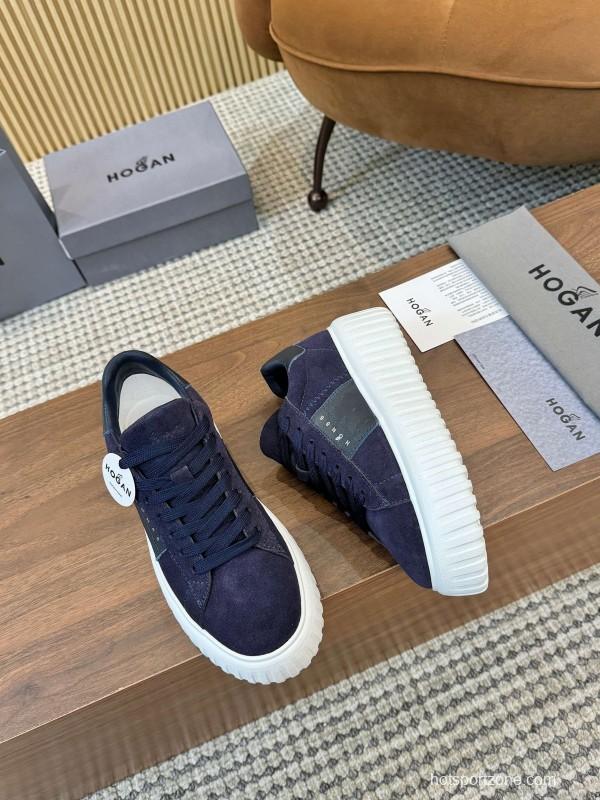 Hogan H-STRIPES Series Couple Thick Sole Biscuit Sneakers Urban Leisure Shoes - AS00310