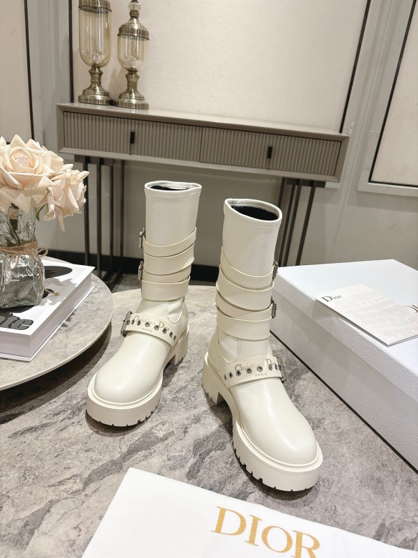 Dior Punk Style Strap Ankle Boots - KFY00470