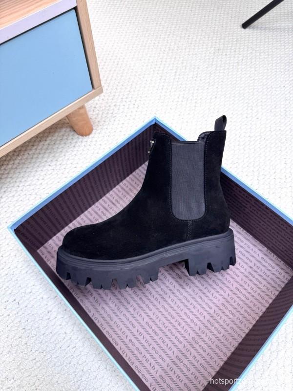 Prada 2025 SS Platform Ankle Boots - LY0340
