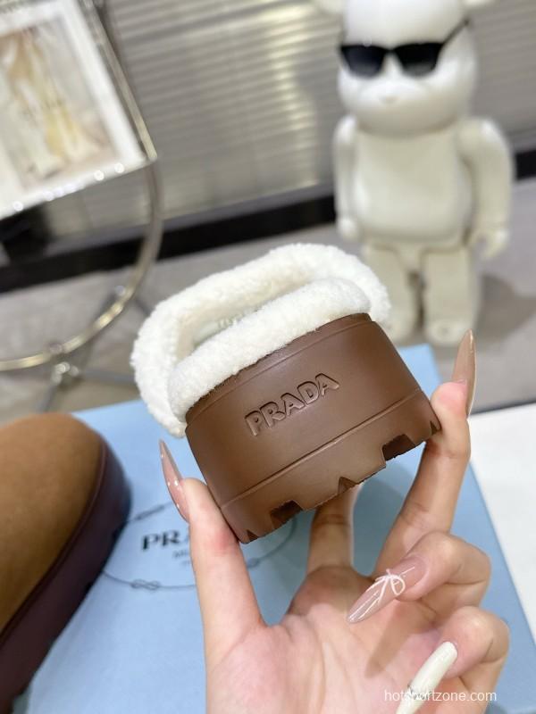 Prada Spring/Summer 2025 Iconic Shearling Slippers - KFY00280