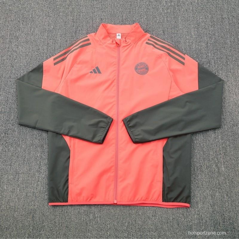 25/26 Bayern Munich Orange S-3XL Half Zipper Jacket+Long Pants