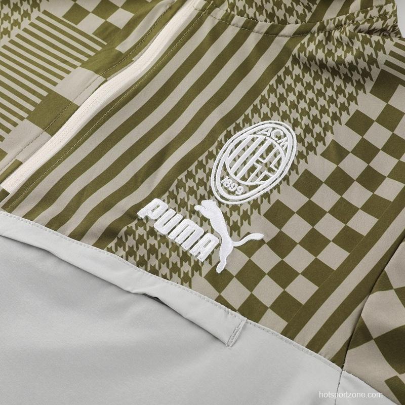 AC Milan Half Zipper Jacket+Long Pants S-2XL