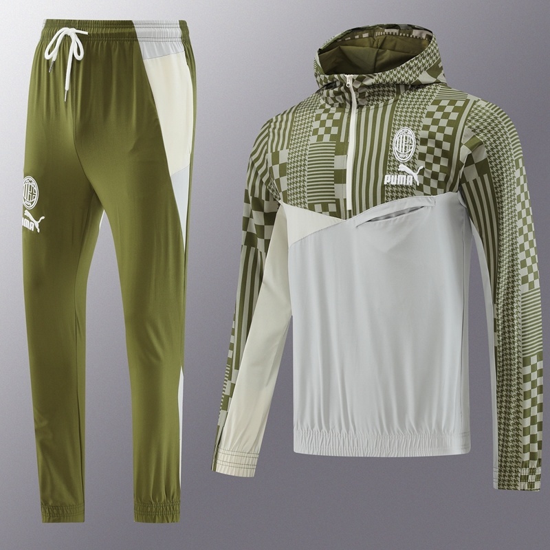 AC Milan Half Zipper Jacket+Long Pants S-2XL