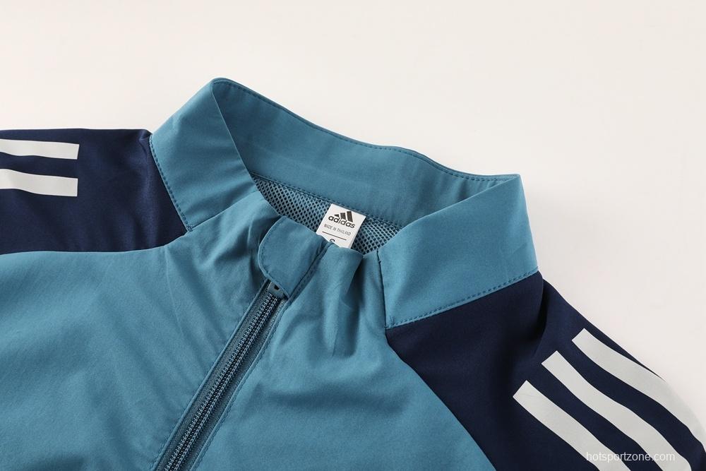 25/26 Arsenal Blue Full Zipper Jacket+Long Pants S-3XL