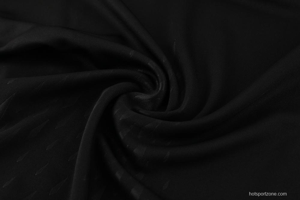 23/24 Turkey Black S-2XL Half Zipper Jacket+Long Pants