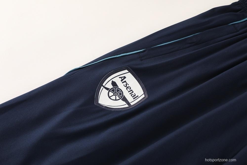 25/26 Arsenal Blue Full Zipper Jacket+Long Pants S-3XL