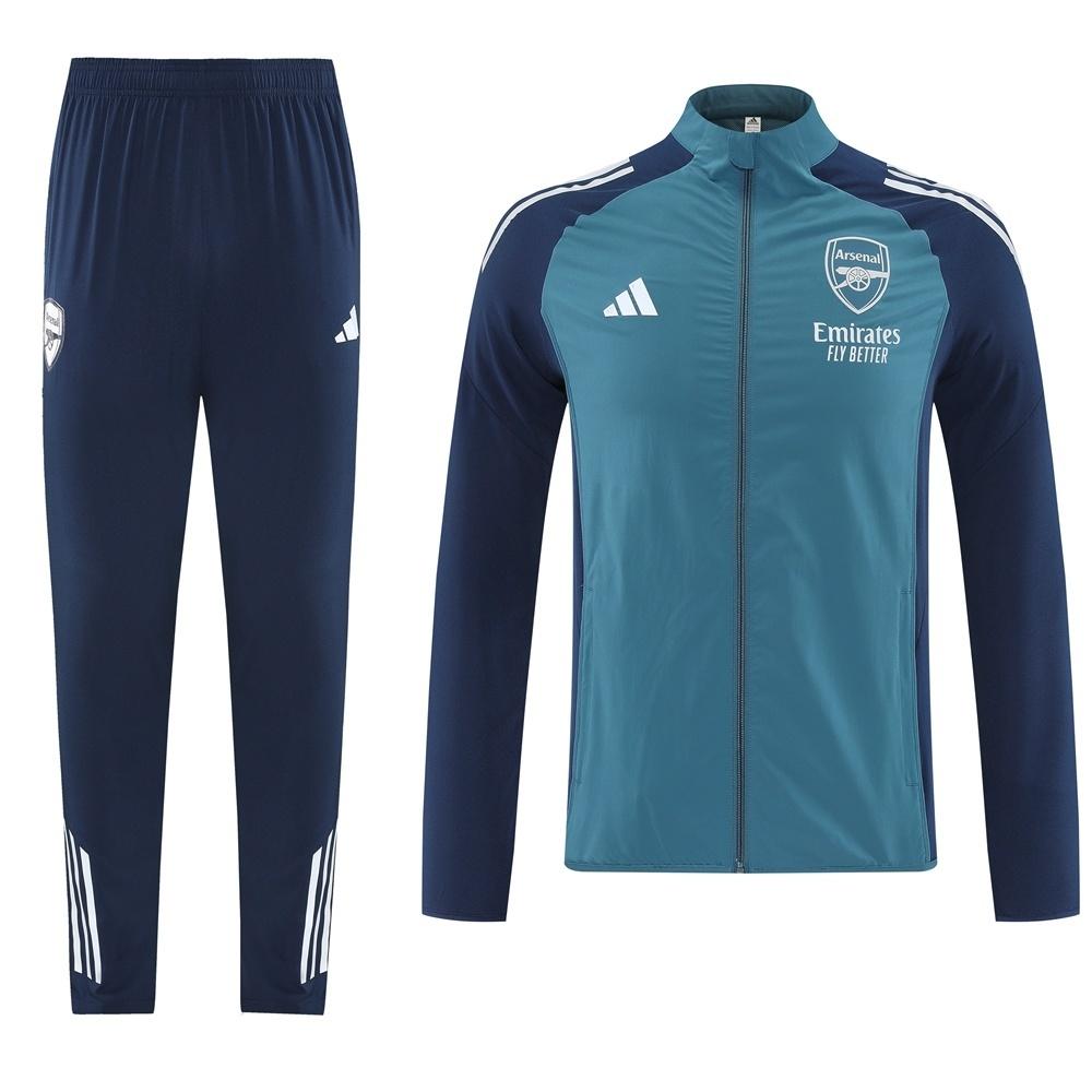 25/26 Arsenal Blue Full Zipper Jacket+Long Pants S-3XL