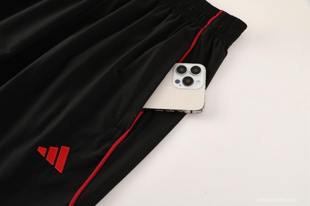 25/26 Liverpool Black S-2XL Half Zipper Jacket+Long Pants