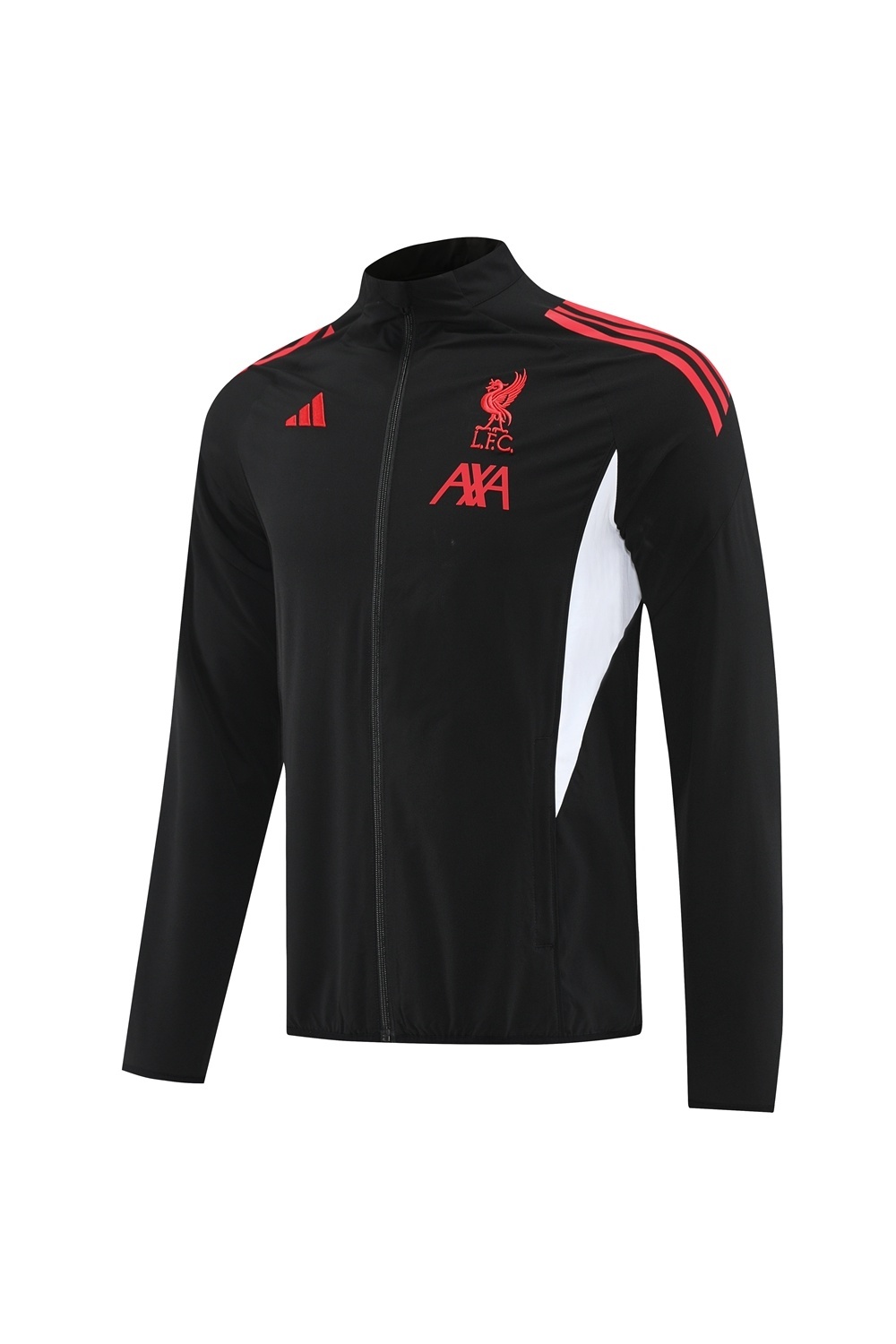 25/26 Liverpool Black S-2XL Half Zipper Jacket+Long Pants