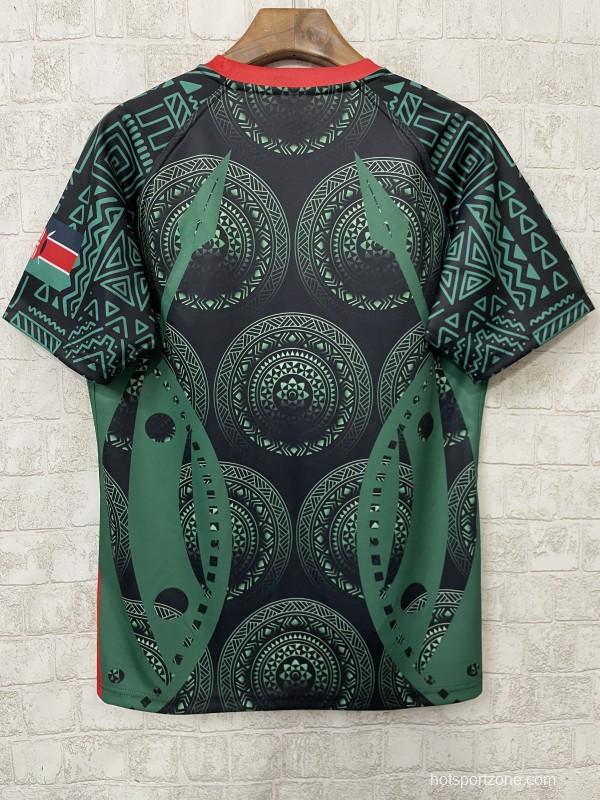 2026 Kenya Green with Black Maasai Shield and Tribal Patterns Jersey