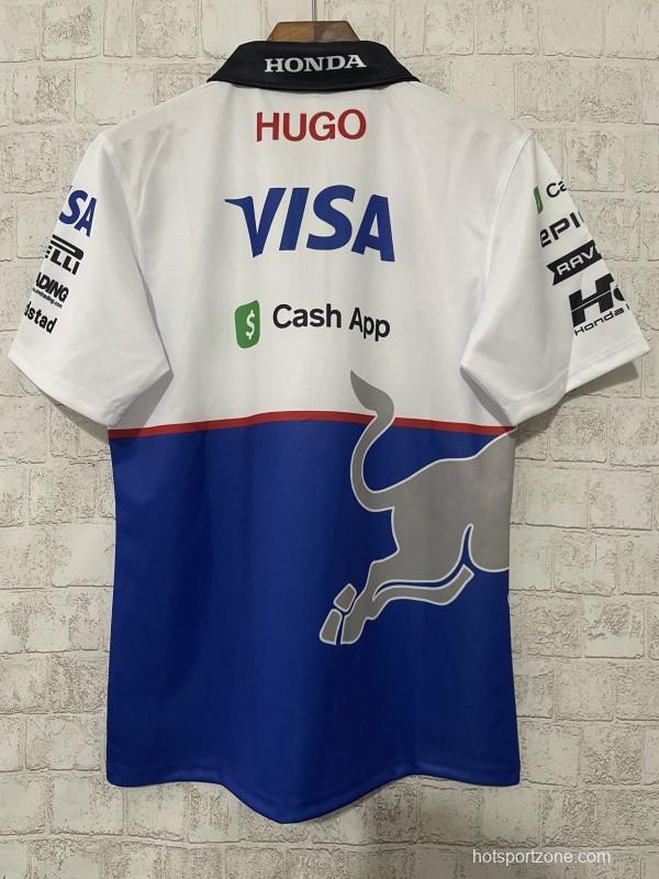 2025 F1 Red Bull Racing White and Blue with Red Bull Logo Jersey