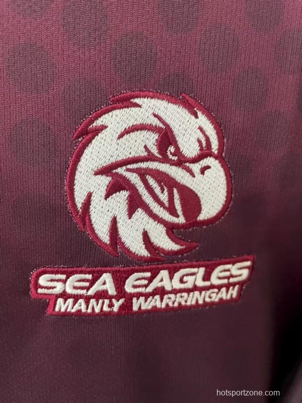 25/26 Manly Warringah Sea Eagles Maroon with Indigenous Art Jersey