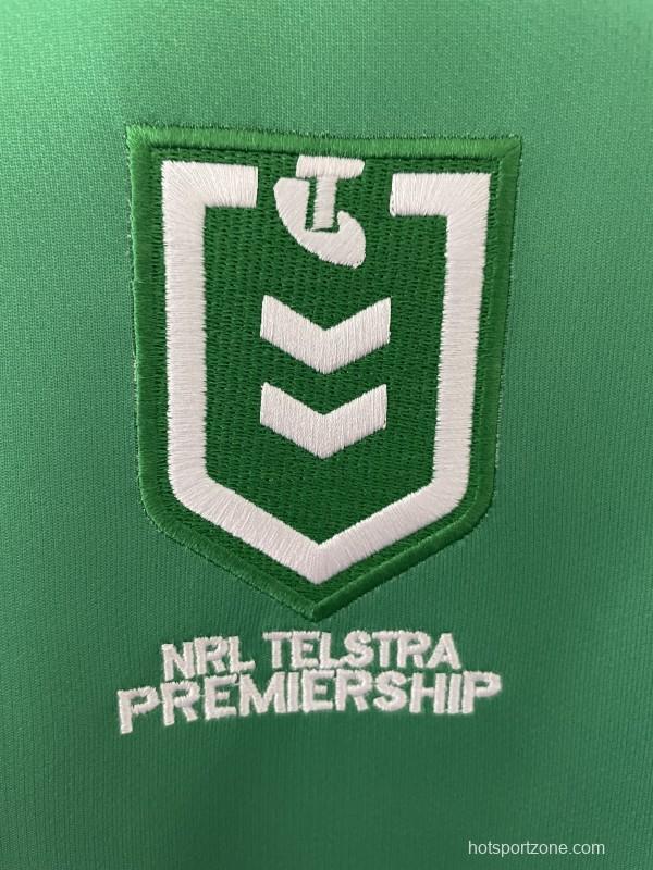 25/26 Canberra Raiders Green with White, Blue and Gold Stripes Jersey