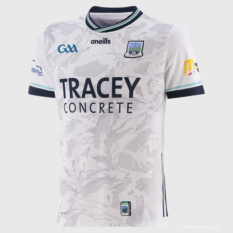 2026 Fermanagh GAA White with Grey Camouflage Pattern Jersey