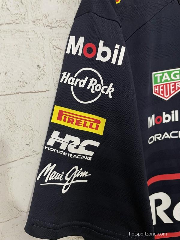 2026 F1 Oracle Red Bull Racing Navy with Red Stripes T-Shirt