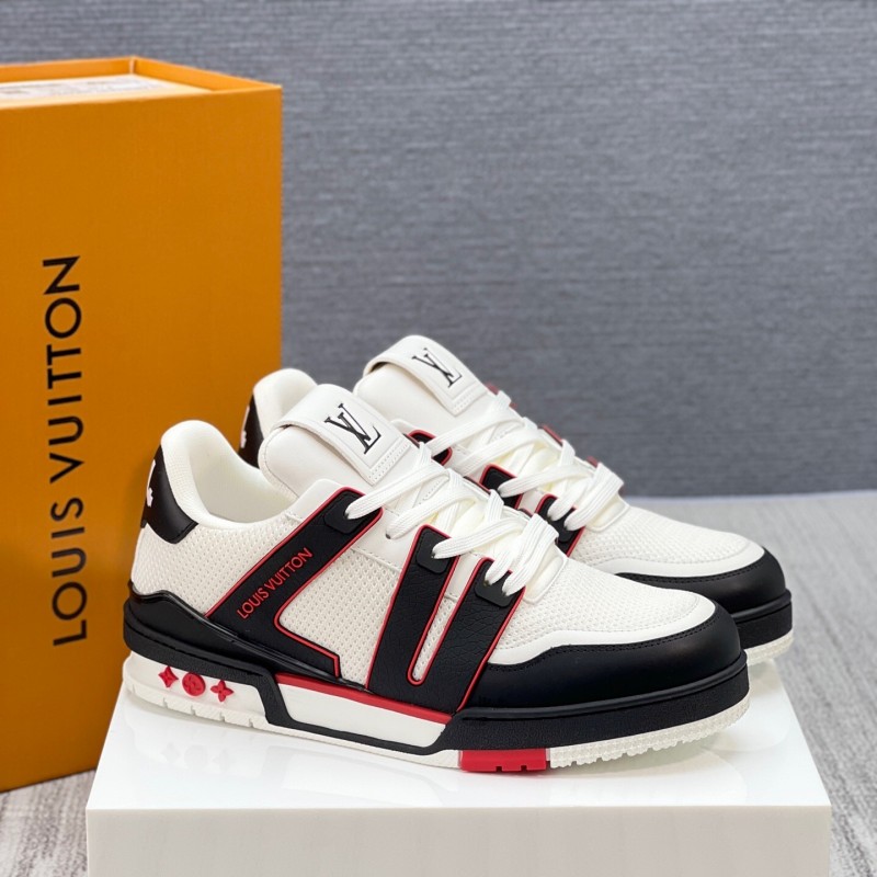 Louis Vuitton Trainer Sneaker Low 2025 SS New Colorway Couple Style Casual Sports Basketball Shoes - LY00400