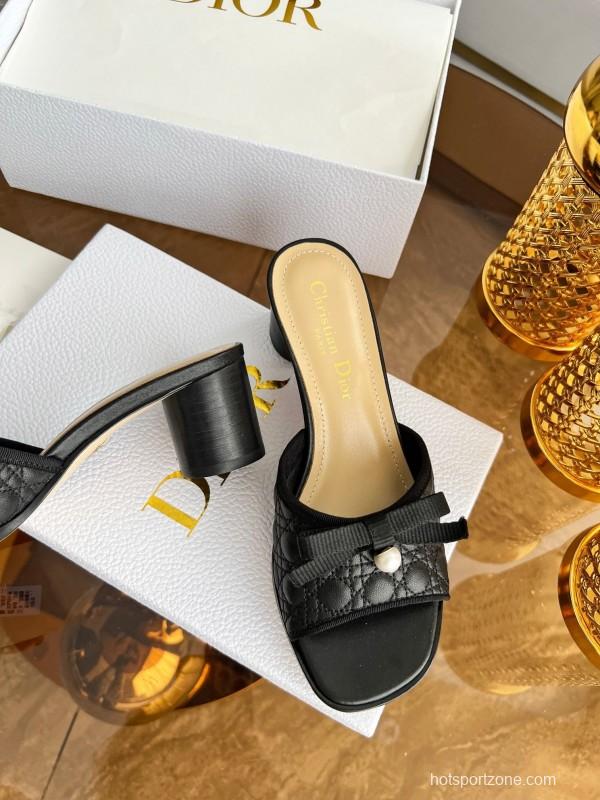 Dior Dway High Heel Sandals with Embroidered Logo - LY00270