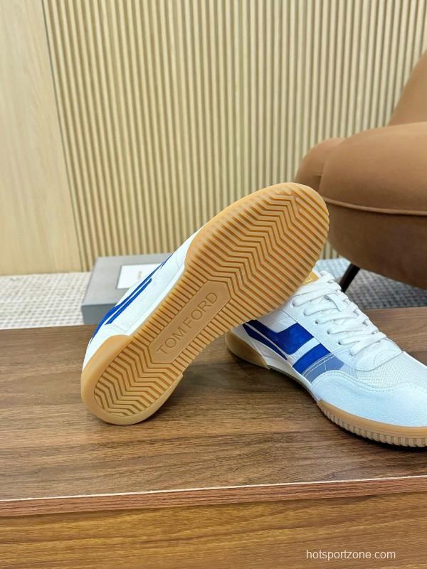 Tom Ford 2025 SS Casual Shoes with Classic Color Blocking and Imported Leather Insole - AS00350