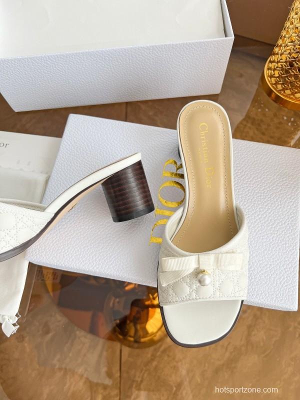 Dior Dway High Heel Sandals with Embroidered Logo - LY00270