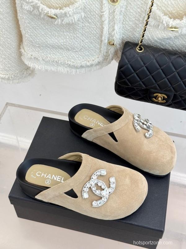 Chanel Classic CC Rhinestone Birkenstock Sandals - KFY00280