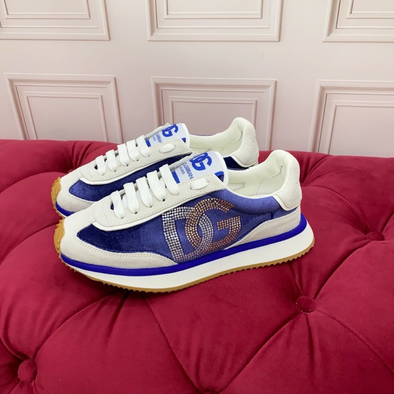 Dolce & Gabbana 2025/SS New Collection Luxury Embroidered Logo Sneakers with Imported Leather - AS00300