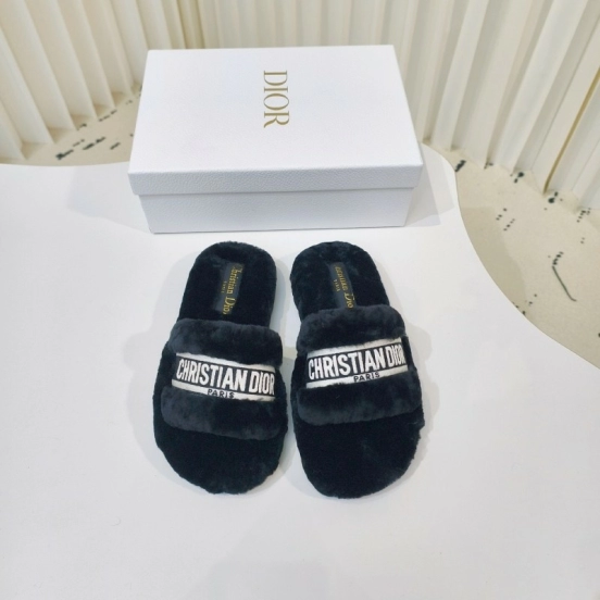 Dior Metal Buckle Wool Slippers Series - 2025SS