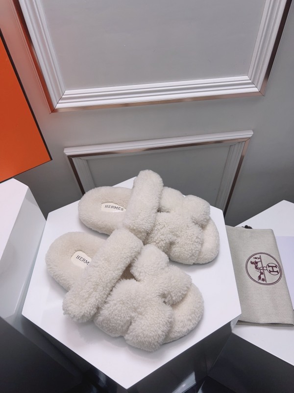 H Love Erjiu Fur Slippers - LY00270