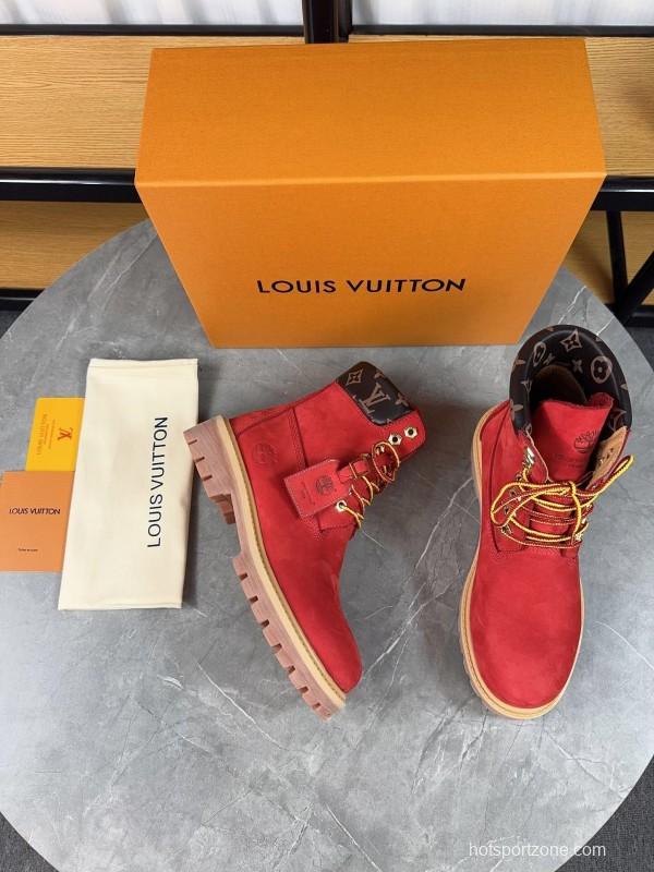 Timberland x LV Monogram Ankle Boots Waterproof Suede - LY00380