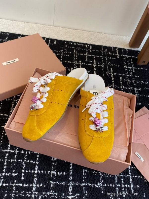 MiuMiu Slip-On Lazy Shoes Deacon Casual Half-Drag - KFY00295