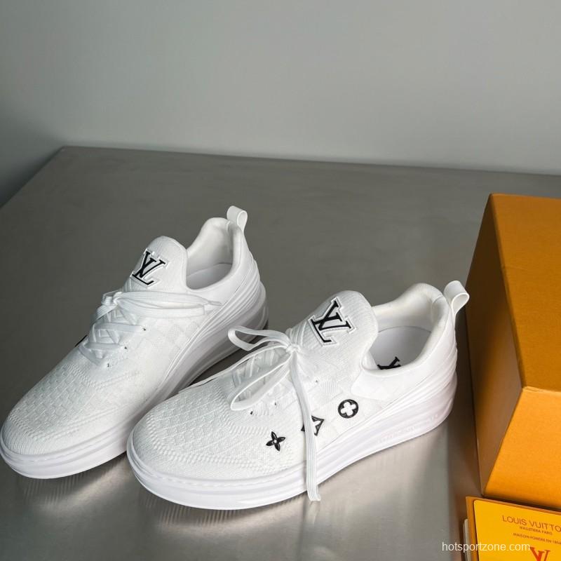 Louis Vuitton Beverly Hills Monogram Knit Sneakers with Imported IP Foam Sole - YC