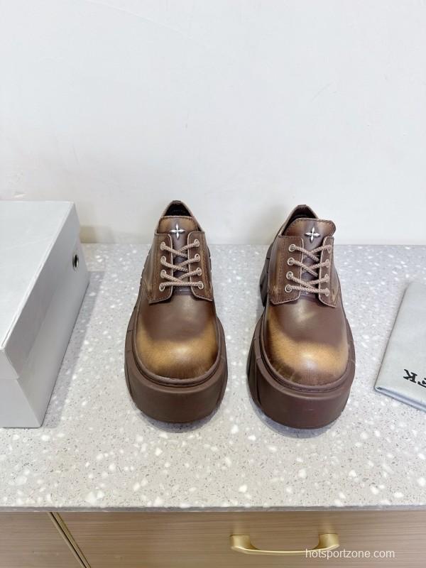 Smfk 2025 SS Collection Platform Derby Shoes with Thick Sole - LY00260