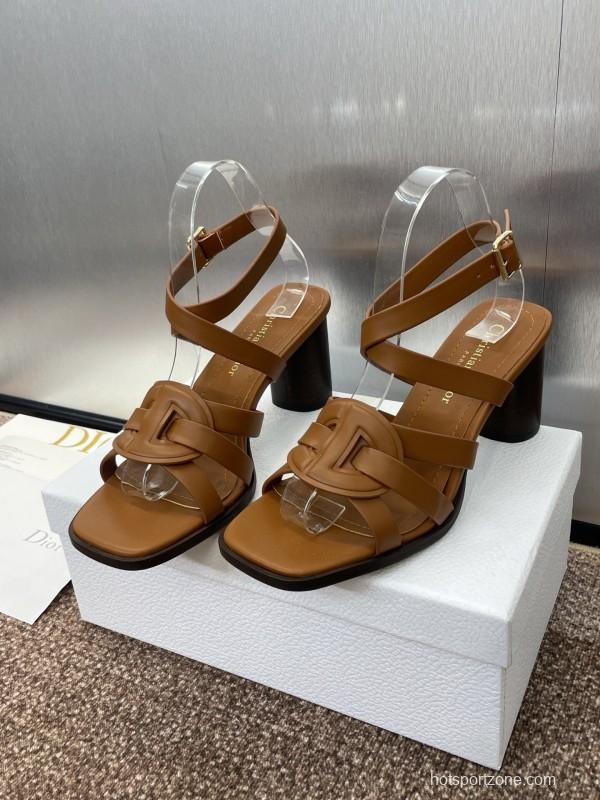 Dior D-Club Jelly Color Hollow Layered Cross Strap High Heel Women Shoes - KFY00290