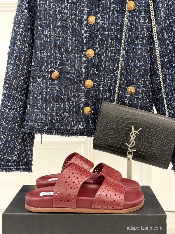 Alaia Spring Summer 2025 Laser-Cut Openwork Casual Sandals - KFY00260