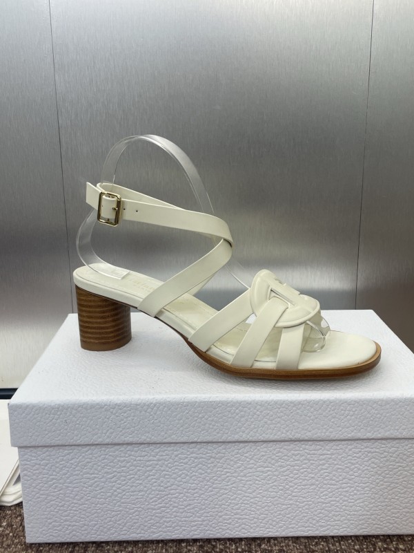 Dior D-Club Jelly Color Hollow Layered Cross Strap Mid Heel Women Shoes - KFY00290
