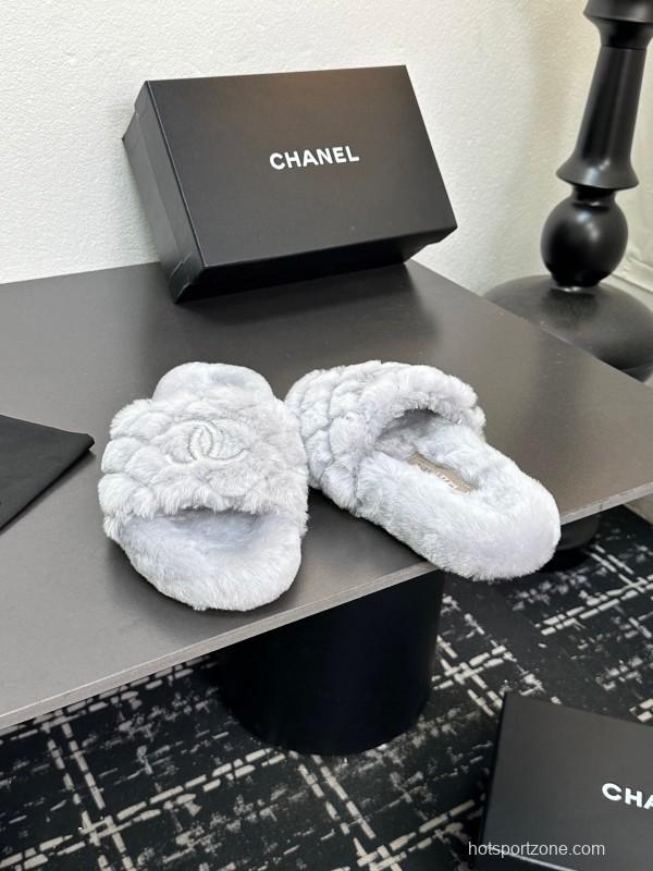 Chanel 2025 Spring/Summer Luxury Wool Slippers - LY00250