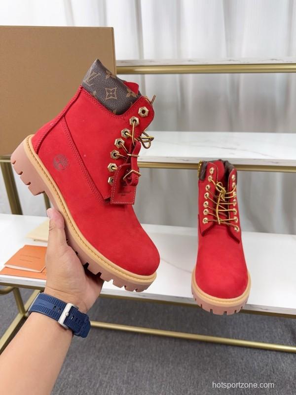 Timberland x LV Monogram Ankle Boots Waterproof Suede - LY00380