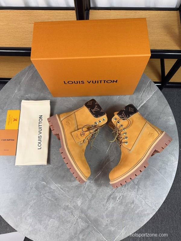 Timberland x LV Monogram Ankle Boots Waterproof Suede - LY00380