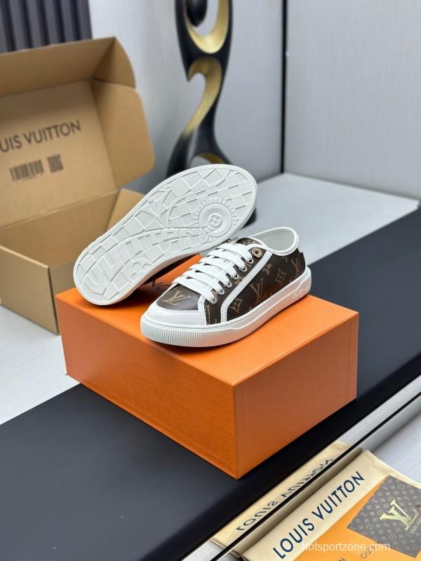 Louis Vuitton Time Out Series Animal Print Casual White Sneakers - AS00260