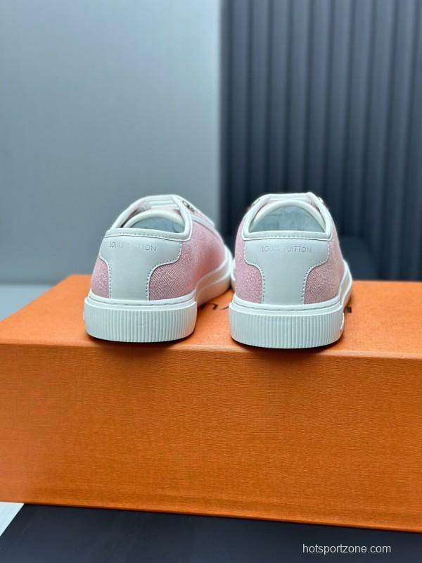 Louis Vuitton Time Out Series Animal Print Casual White Sneakers - AS00260