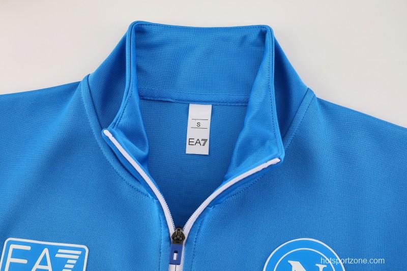 25/26 Napoli Blue/Black Full Zipper Jacket+Long Pants