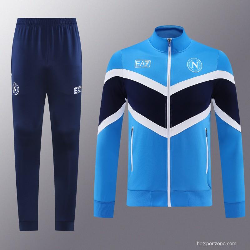 25/26 Napoli Blue/Black Full Zipper Jacket+Long Pants