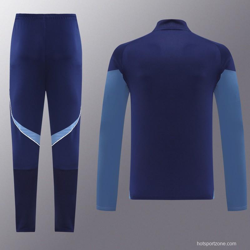 25/26  Adidas Navy Blue Full zipper Jacket Tracksuit+ long pants