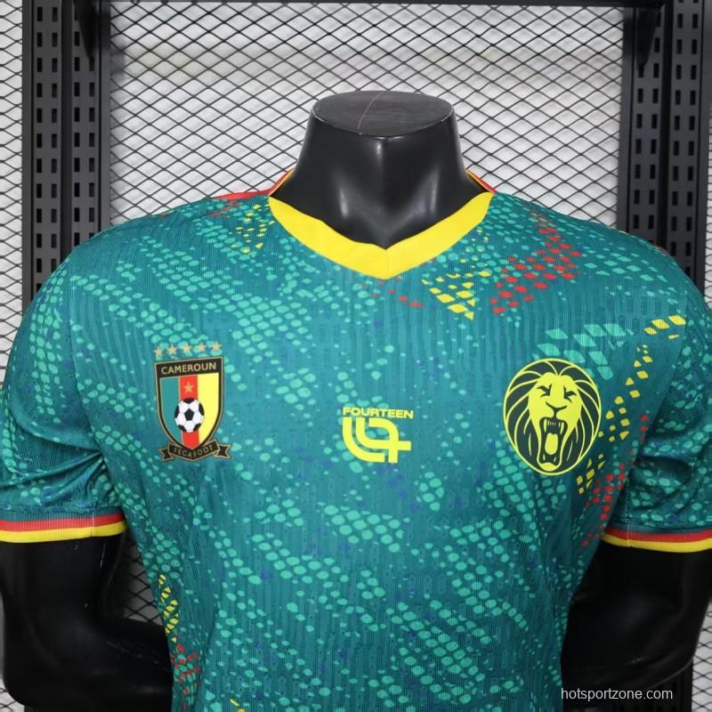 2026 Player Version Cameroon Green with Colorful Dot Pattern Jersey