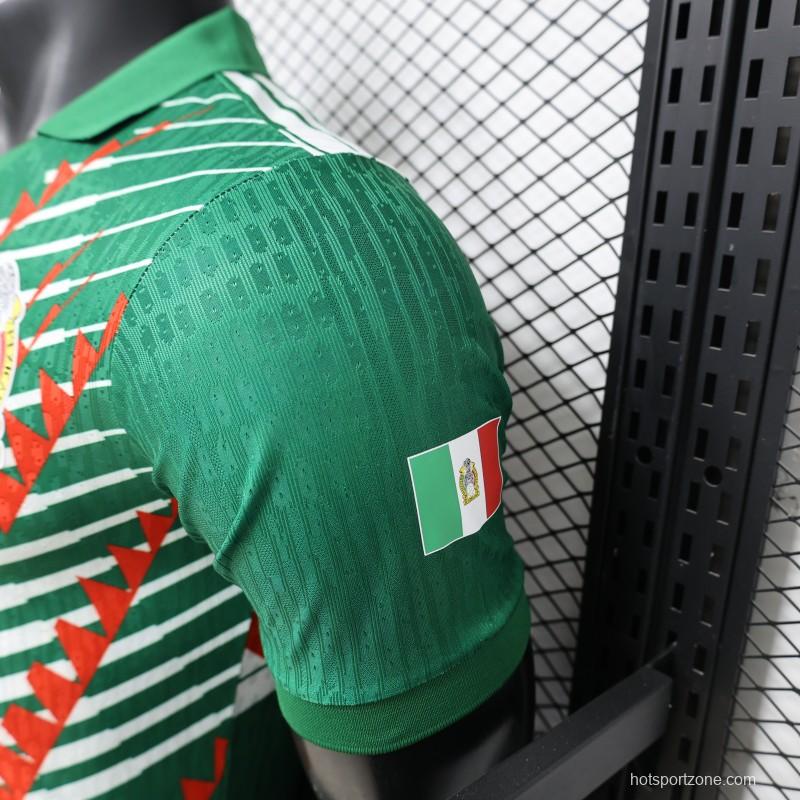 Player Version 2027 Mexico Home Green with Diagonal Graphic Jersey
