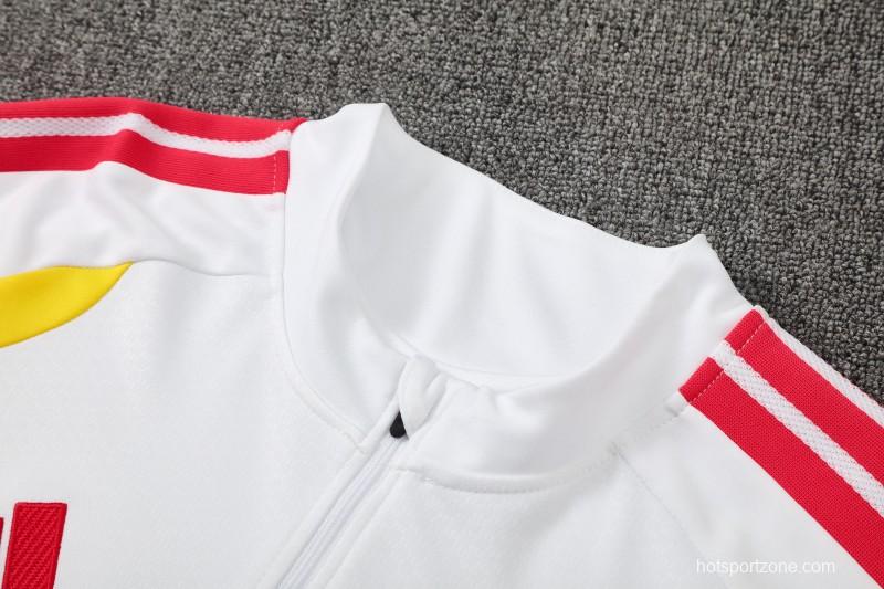 26/27  Colombia White  Half Zipper Jacket Tracksuit  + Long Pants