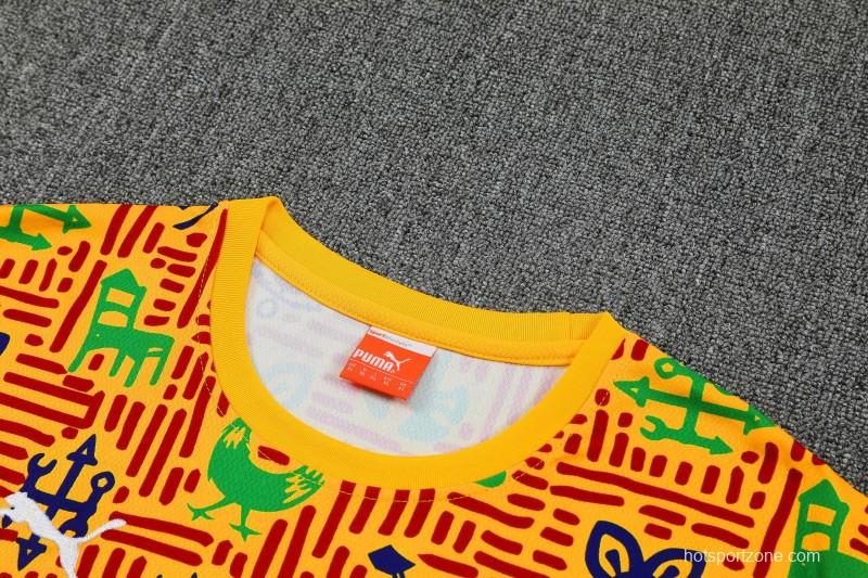 26/27 Ghana Yellow Short Sleeve+Soccer Shorts