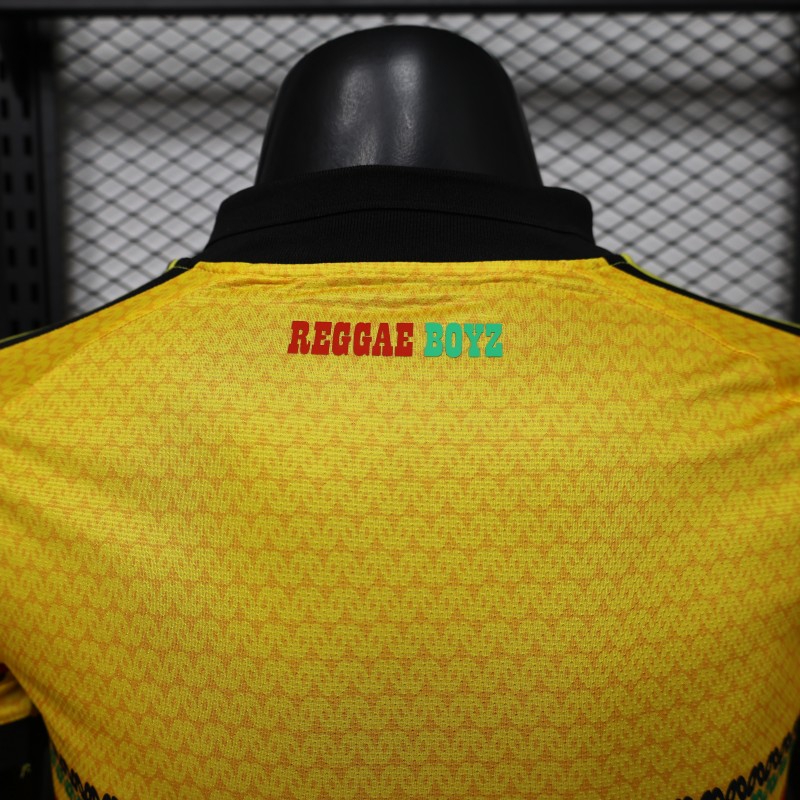 Player Version 2027 Jamaica Home Yellow with Reggae Stripe Jersey