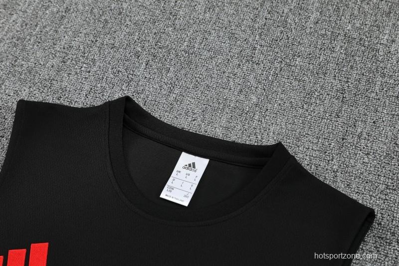 26/27 Liverpool Black Sleeveless Training Vest +Shorts Set